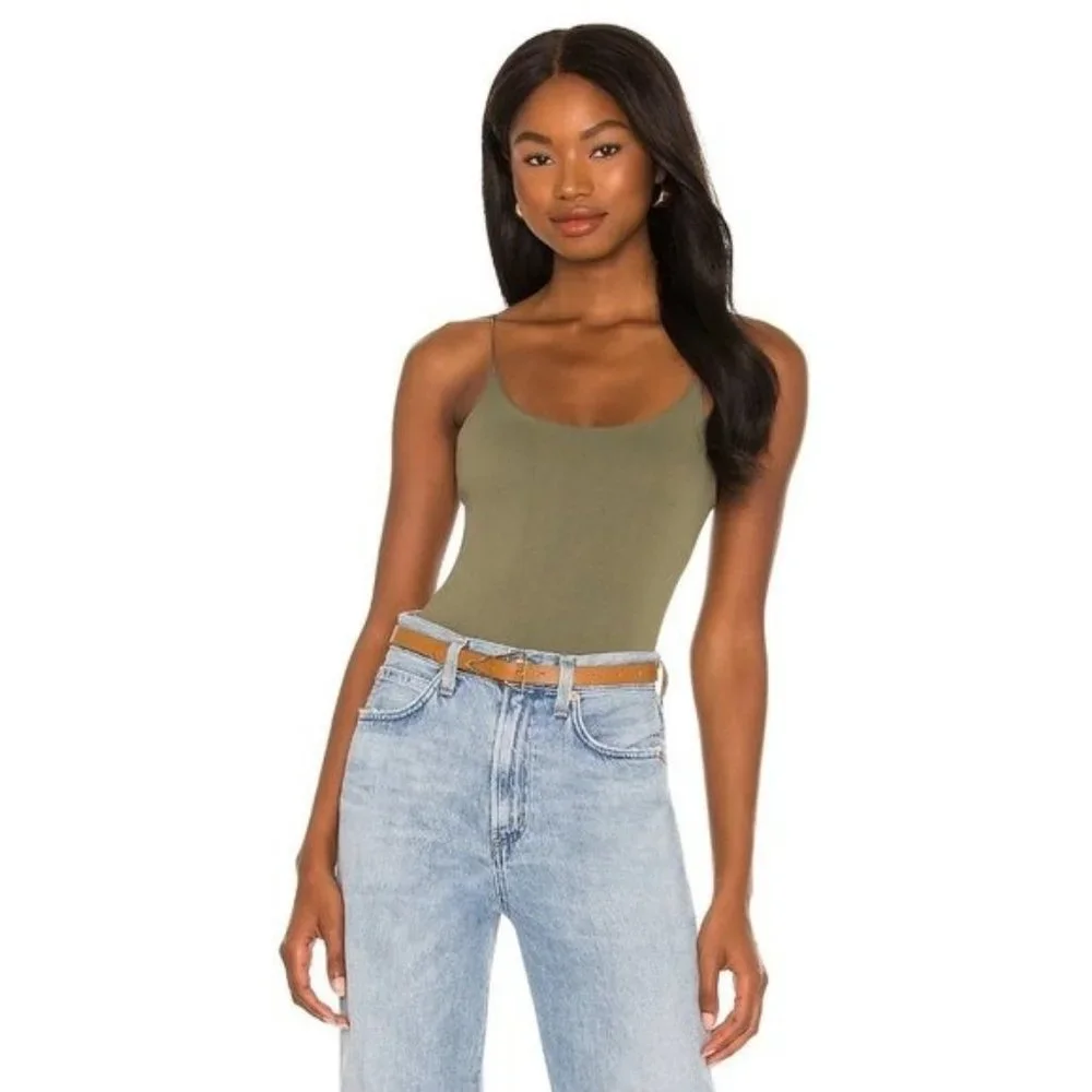 FREE PEOPLE Offline Seamless Bodysuit in Dusty Olive - Picture 2 of 6